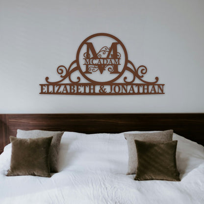 Custom Metal Family Name Sign – Personalized Wall Decor