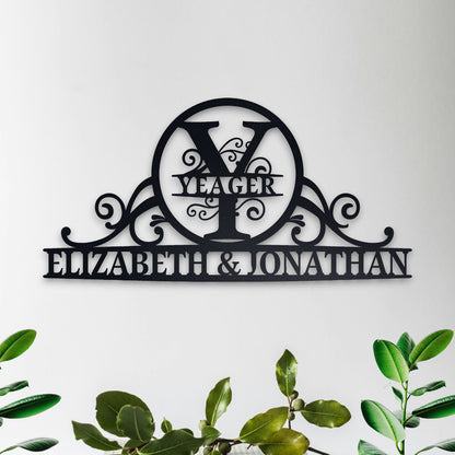 Custom Metal Family Name Sign – Personalized Wall Decor
