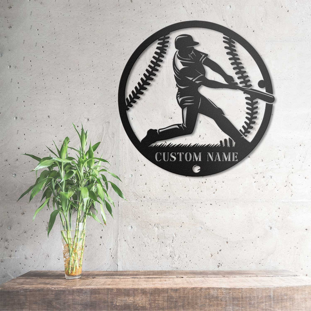 Personalized Baseball Metal Sign with LED Lights, Baseball Wall Art, Baseball Player Gift, Baseball Player Name Sign, Gift for Him