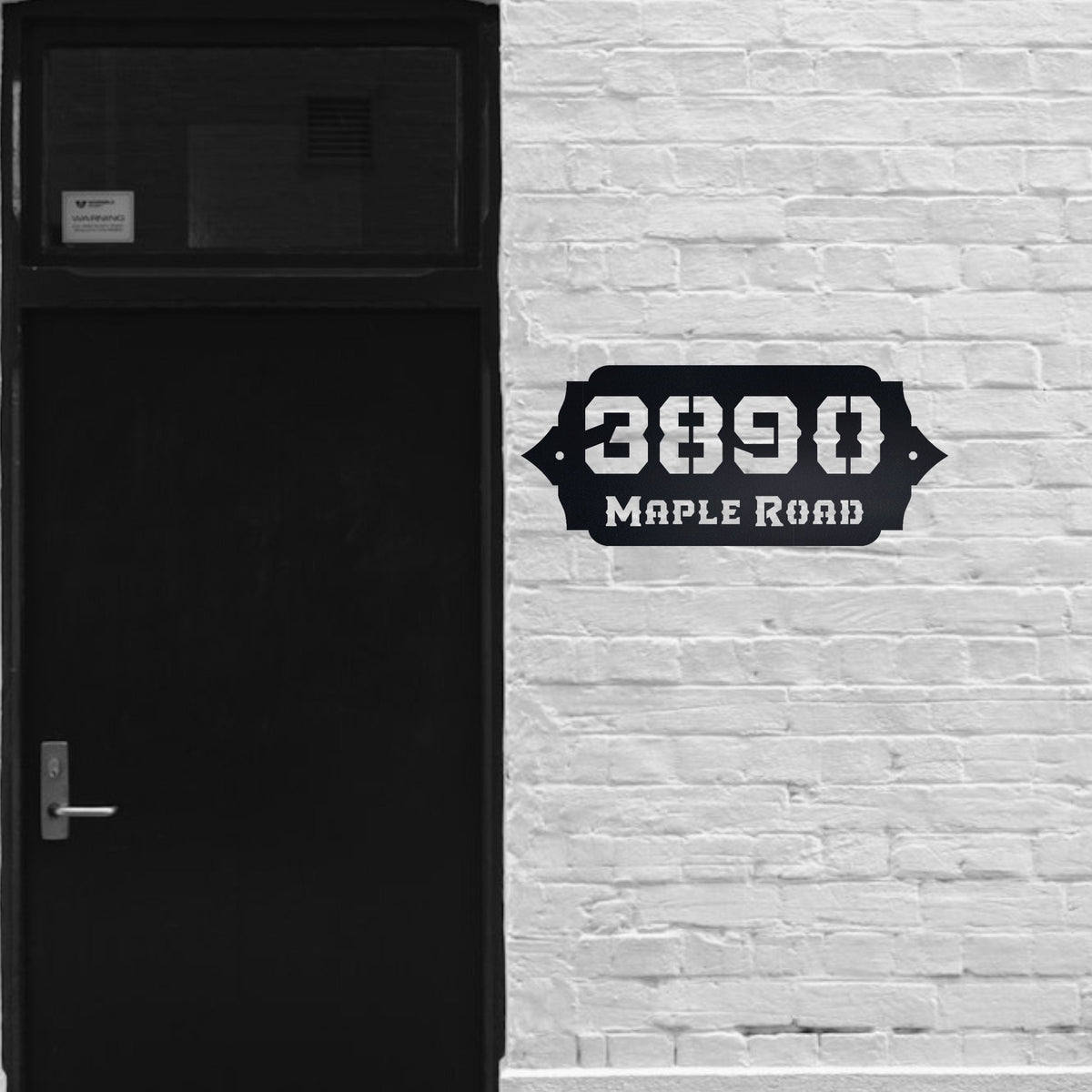 Address Sign for House, Metal House Number with Street Name, Colour Options