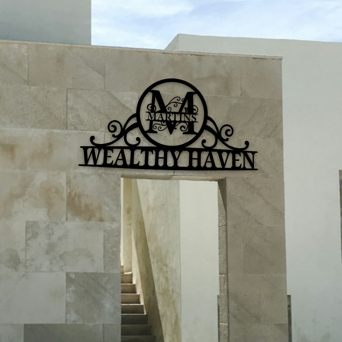 Custom Metal Family Name Sign – Personalized Wall Decor