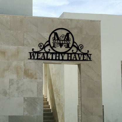 Custom Metal Family Name Sign – Personalized Wall Decor