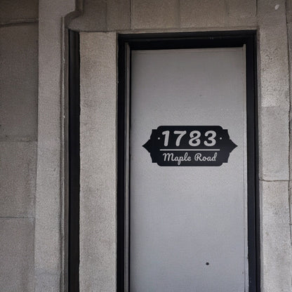 Address Sign for House, Metal House Number with Street Name, Colour Options