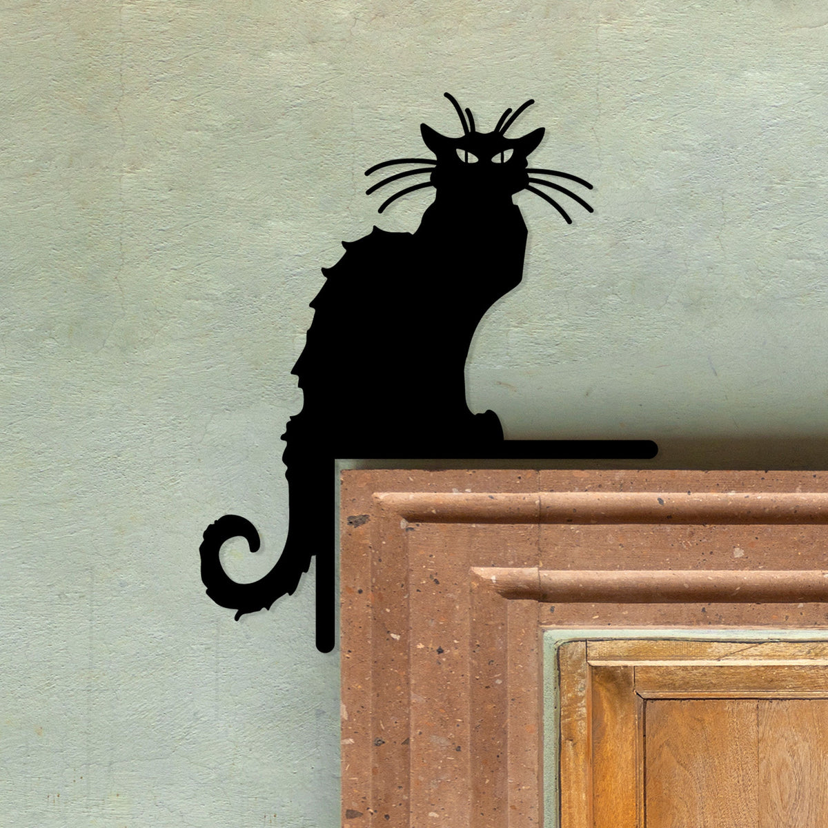Metal Halloween Door Corner Sign, Spooky Silhouette Decor
