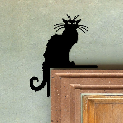 Metal Halloween Door Corner Sign, Spooky Silhouette Decor
