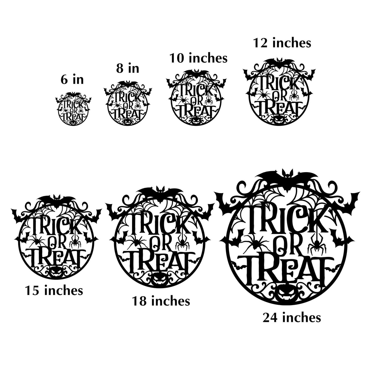 Trick or Treat Metal Halloween Sign, Weather-Resistant Fall Decor