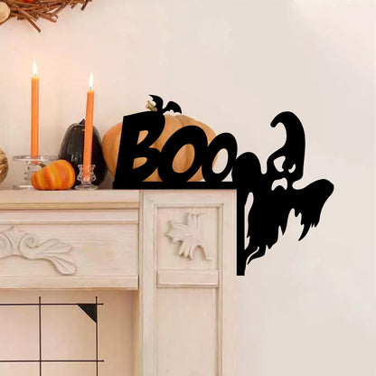 Metal Halloween Corner Sign, Door Decor, Holiday Decorations
