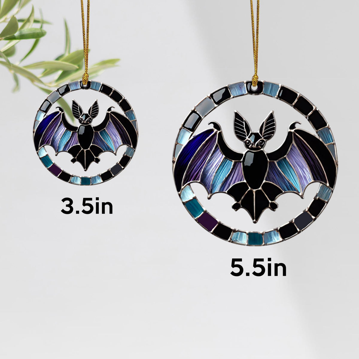 Halloween Bat Acrylic Suncatcher, Spooky Window Hanging