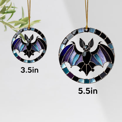 Halloween Bat Acrylic Suncatcher, Spooky Window Hanging