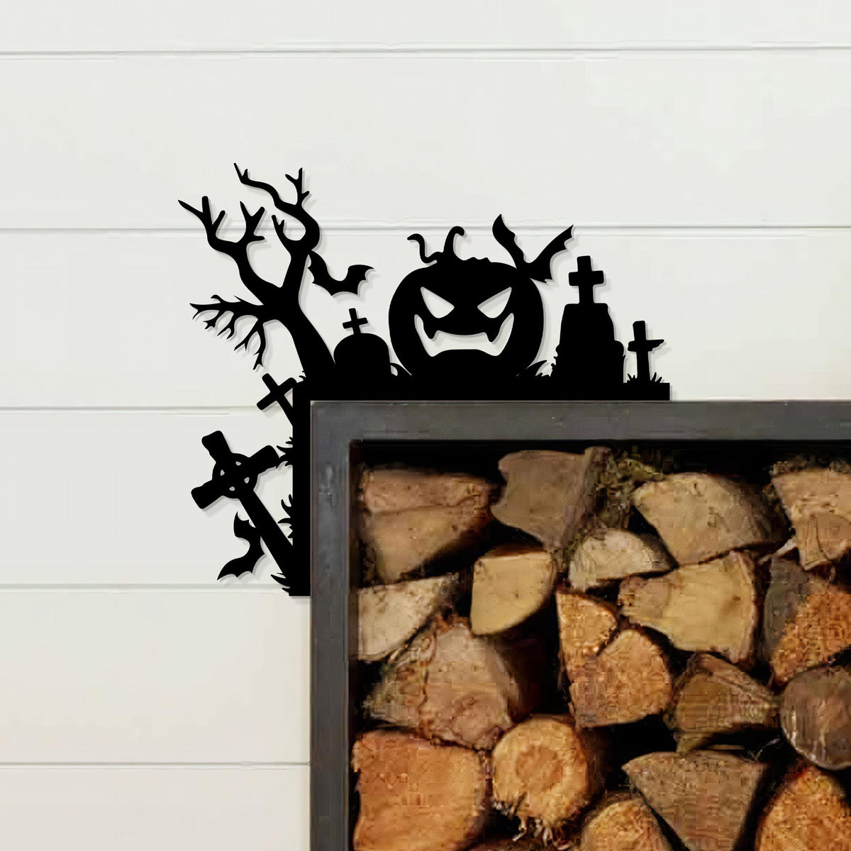 Metal Halloween Corner Sign, Door Decor, Holiday Decorations
