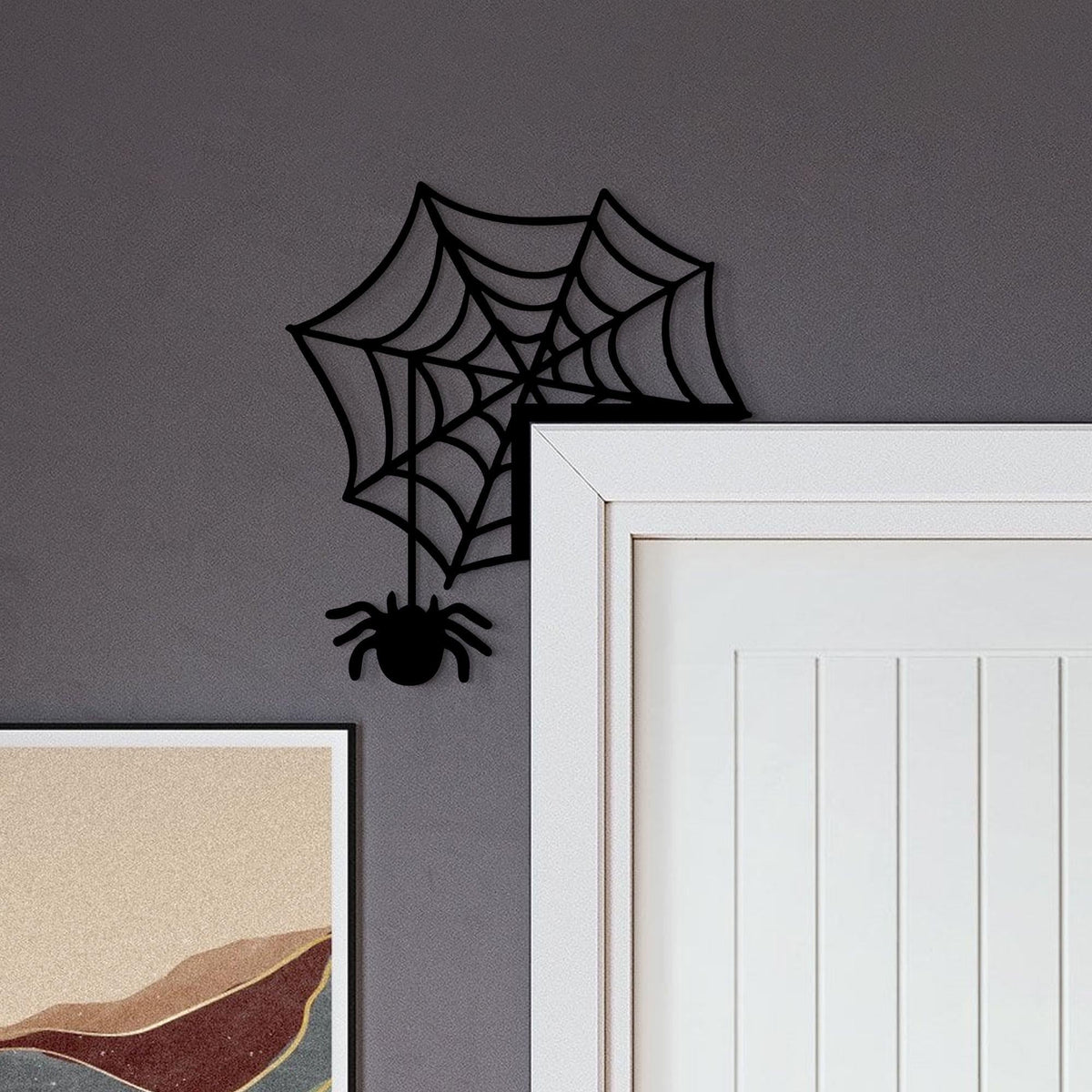 Metal Halloween Corner Sign, Door Decor, Holiday Decorations