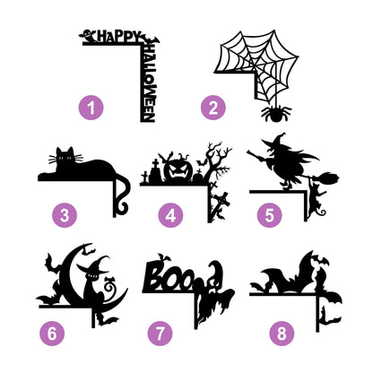 Metal Halloween Corner Sign, Door Decor, Holiday Decorations