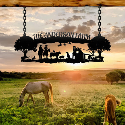 Custom  Your Metal Farm Sign, Personalized Farmhouse Metal Sign, Ranch Sign, Farmhouse Decor,  Farm Gate Sign, Outdoor Decor, Farmer Gifts