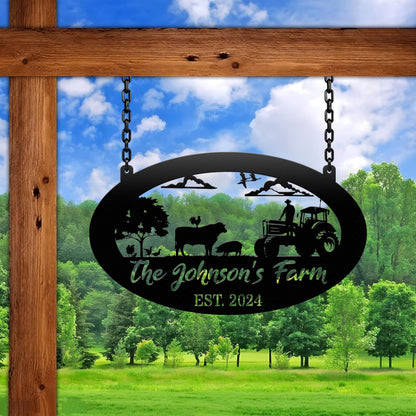 Custom  Your Metal Farm Sign, Personalized Farmhouse Metal Sign, Ranch Sign, Farmhouse Decor,  Farm Gate Sign, Outdoor Decor, Farmer Gifts