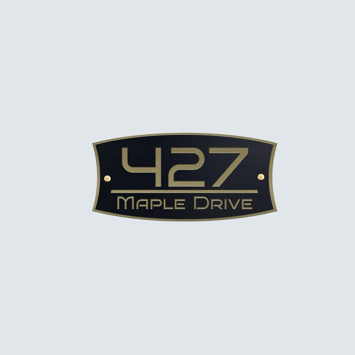 Modern Metal House Number Sign, Personalized Outdoor Address Plaque