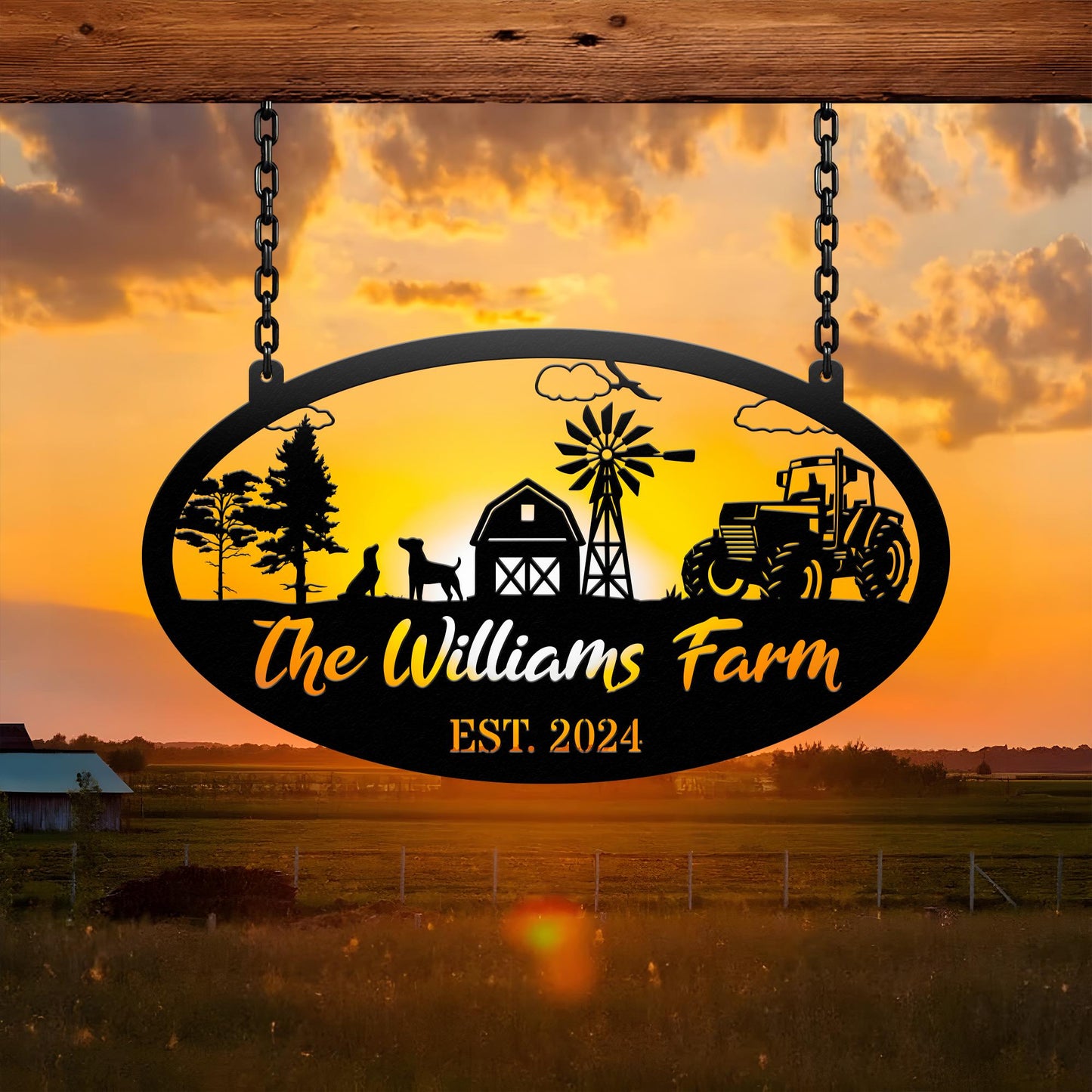 Custom  Your Metal Farm Sign, Personalized Farmhouse Metal Sign, Ranch Sign, Farmhouse Decor,  Farm Gate Sign, Outdoor Decor, Farmer Gifts