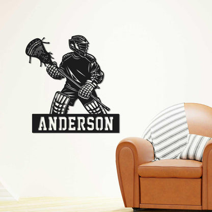 Custom Lacrosse Metal Sign with Led lights, Personalized Lacrosse Player Name Sign, Lacrosse Player Gift, Lacrosse Sign, Birthday Gift