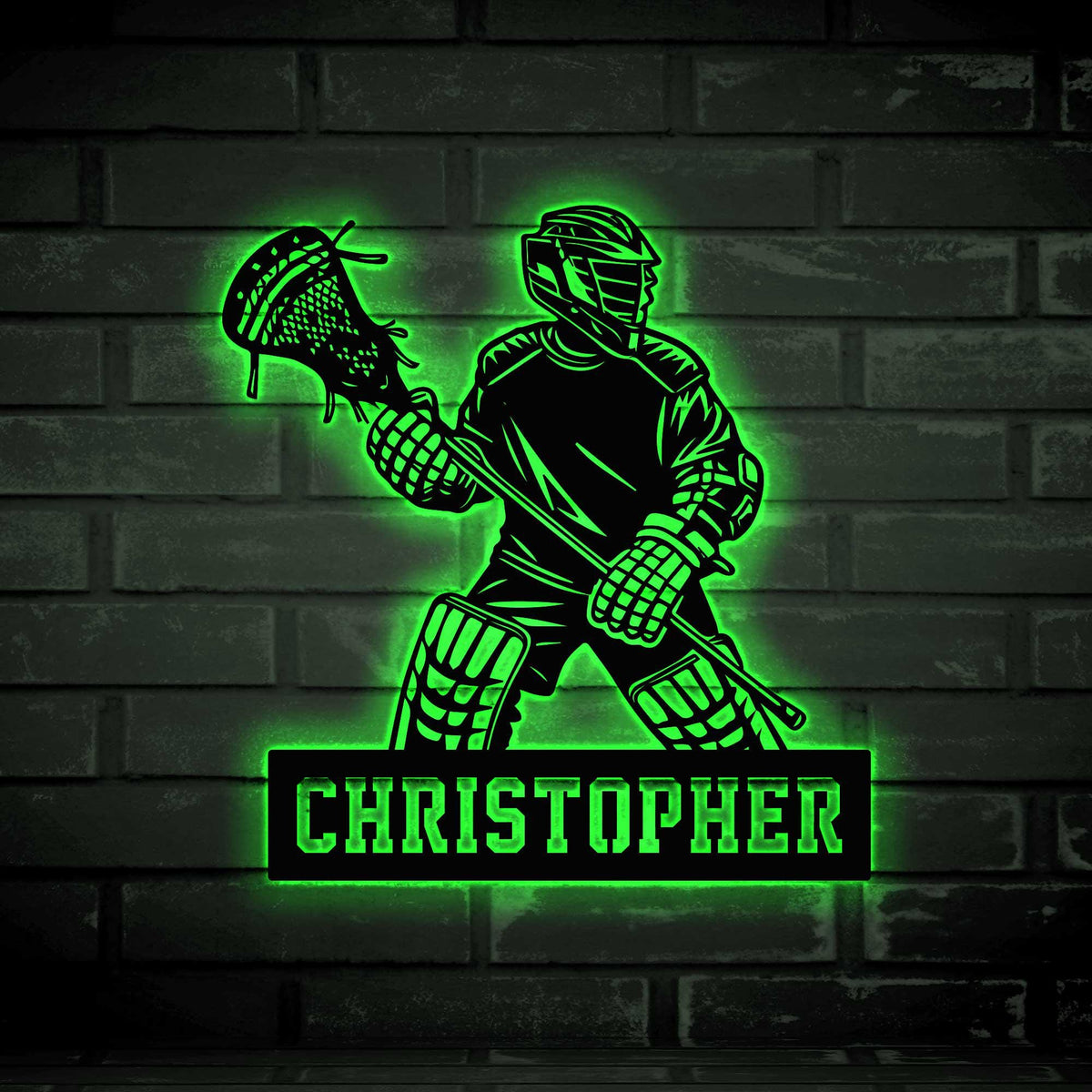 Custom Lacrosse Metal Sign with Led lights, Personalized Lacrosse Player Name Sign, Lacrosse Player Gift, Lacrosse Sign, Birthday Gift