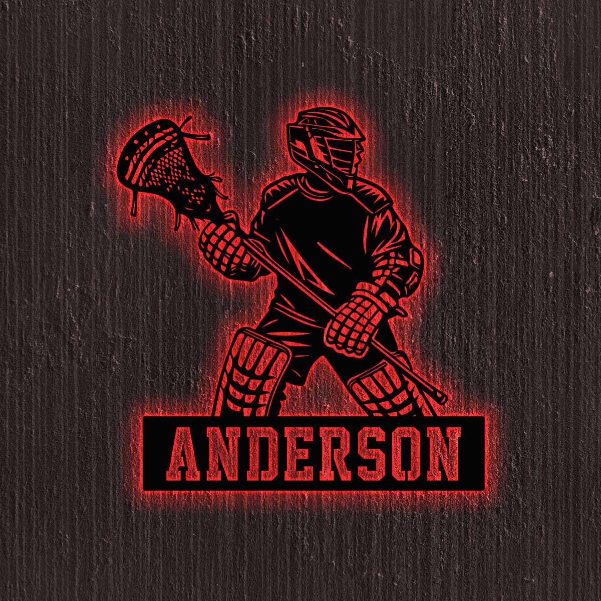 Custom Lacrosse Metal Sign with Led lights, Personalized Lacrosse Player Name Sign, Lacrosse Player Gift, Lacrosse Sign, Birthday Gift