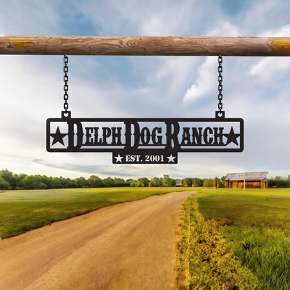 Personalized Metal Farm Entrance Sign, Custom Ranch Metal Sign, Large Family Name Sign, Established Sign, Family Name Plaque, Farmer Gift