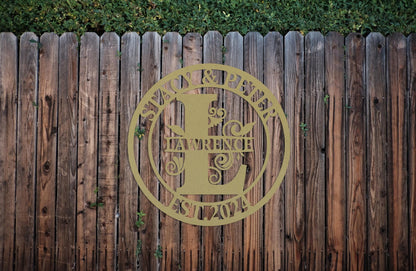 Personalized Metal Name Sign, Custom Family Wall Decor