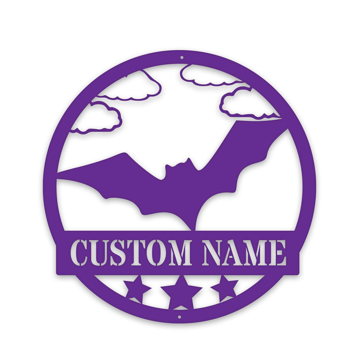 Bat Monogram,   Metal Name Sign, Black, Halloween Decor, Halloween, Bats, Outdoor Sign, Door Sign, Wall Art
