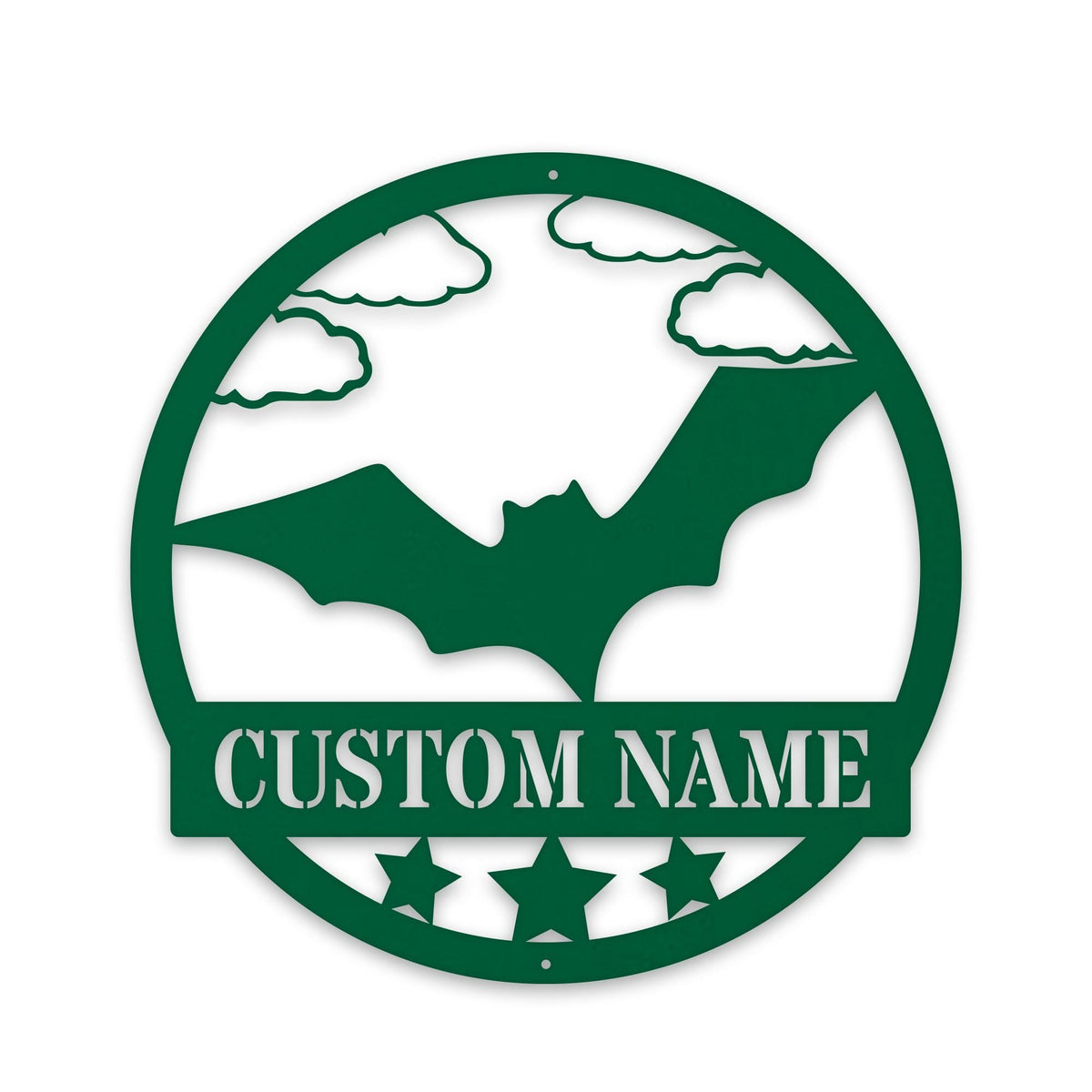 Bat Monogram,   Metal Name Sign, Black, Halloween Decor, Halloween, Bats, Outdoor Sign, Door Sign, Wall Art