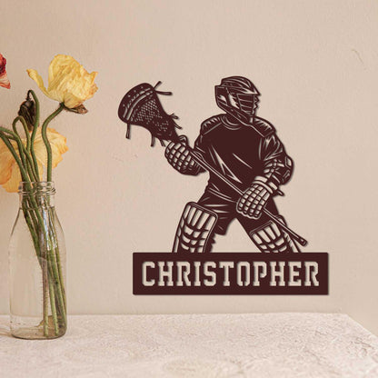 Custom Lacrosse Metal Sign with Led lights, Personalized Lacrosse Player Name Sign, Lacrosse Player Gift, Lacrosse Sign, Birthday Gift