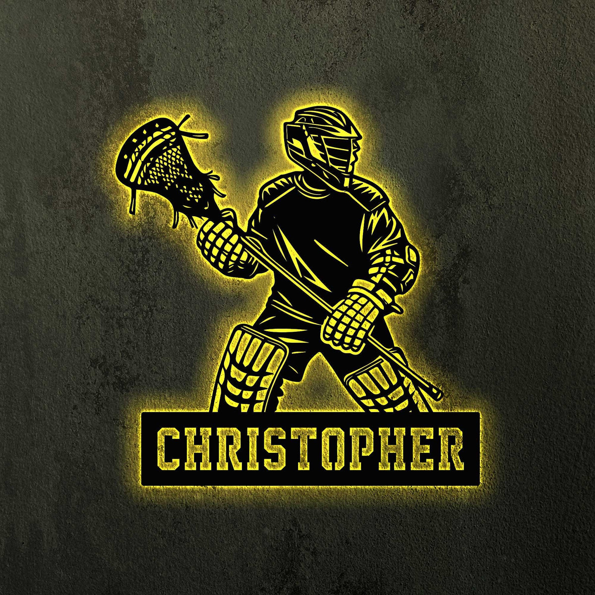 Custom Lacrosse Metal Sign with Led lights, Personalized Lacrosse Player Name Sign, Lacrosse Player Gift, Lacrosse Sign, Birthday Gift