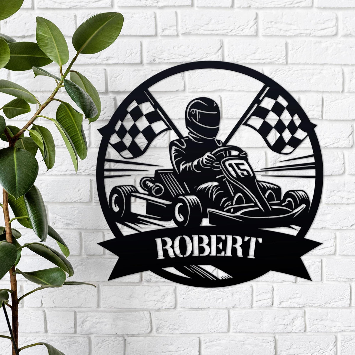 Personalized Go Kart Racing Metal Sign with LED Light, Custom Go Kart Racing Sign, Go Kart Racer Name Sign, Go Kart Gifts, Kart Racer Gift