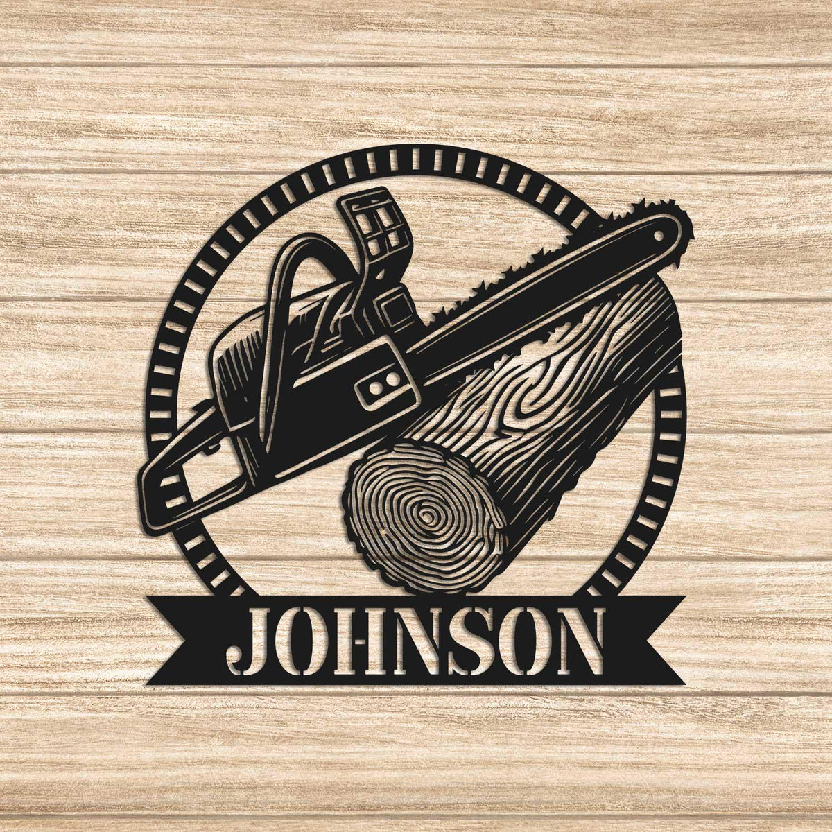 Custom Chainsaw Wood Metal Wall Art LED Light, Personalized Woodworker Name Sign, Gifts For Father, Home Decor,