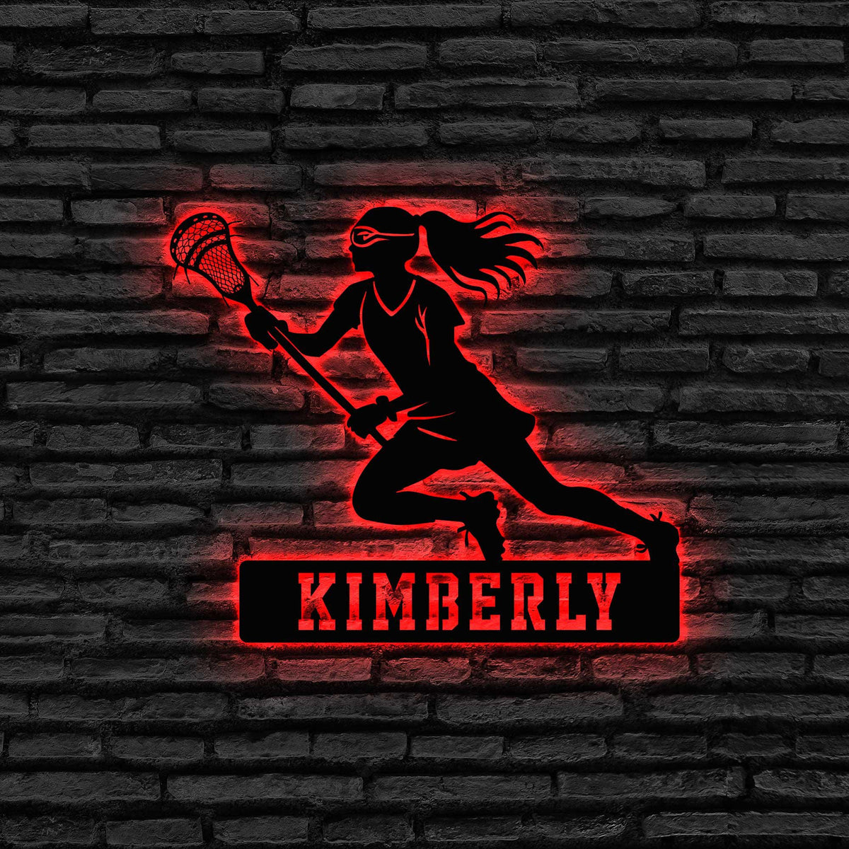 Custom Lacrosse Metal Sign with Led lights, Personalized Lacrosse Girl Name Sign, Lacrosse Player Gift, Lacrosse Sign Decor, Birthday Gift