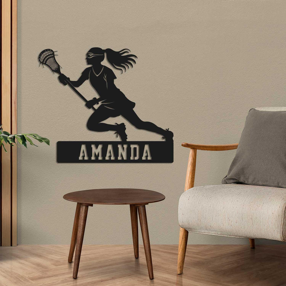 Custom Lacrosse Metal Sign with Led lights, Personalized Lacrosse Girl Name Sign, Lacrosse Player Gift, Lacrosse Sign Decor, Birthday Gift