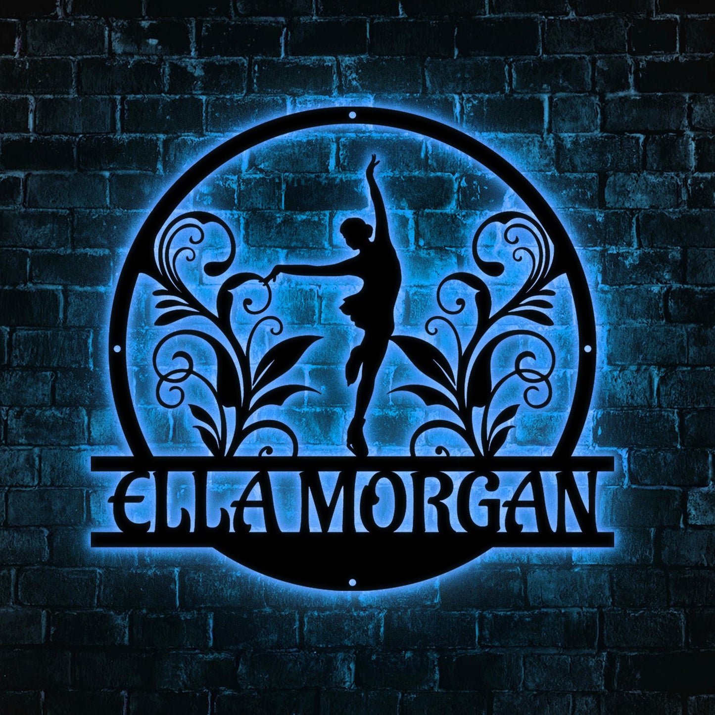 Custom Girl Figure Skating Metal Sign Led Light, Personalized Figure Skater Sign Wall Art Decor, Sports Sign, Xmas Birthday Ice Skater Gifts