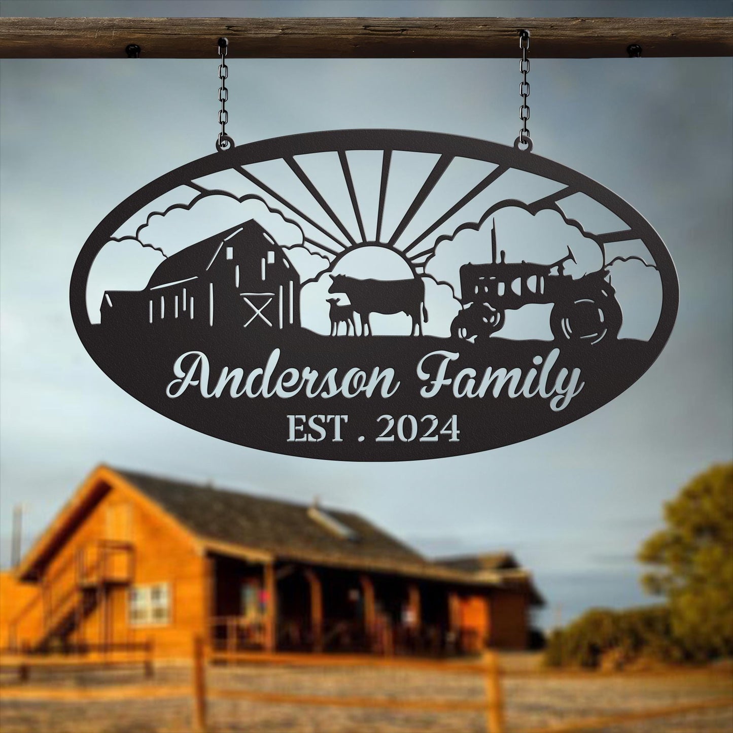 Personalized Metal Farm Sign, Custom Farmhouse Decor, Farmer Gift, Horse Ranch, Chicken Sign, Farm Animals Sign, Ranch Sign, Barn Sign