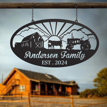Personalized Metal Farm Sign, Custom Farmhouse Decor, Farmer Gift, Horse Ranch, Chicken Sign, Farm Animals Sign, Ranch Sign, Barn Sign