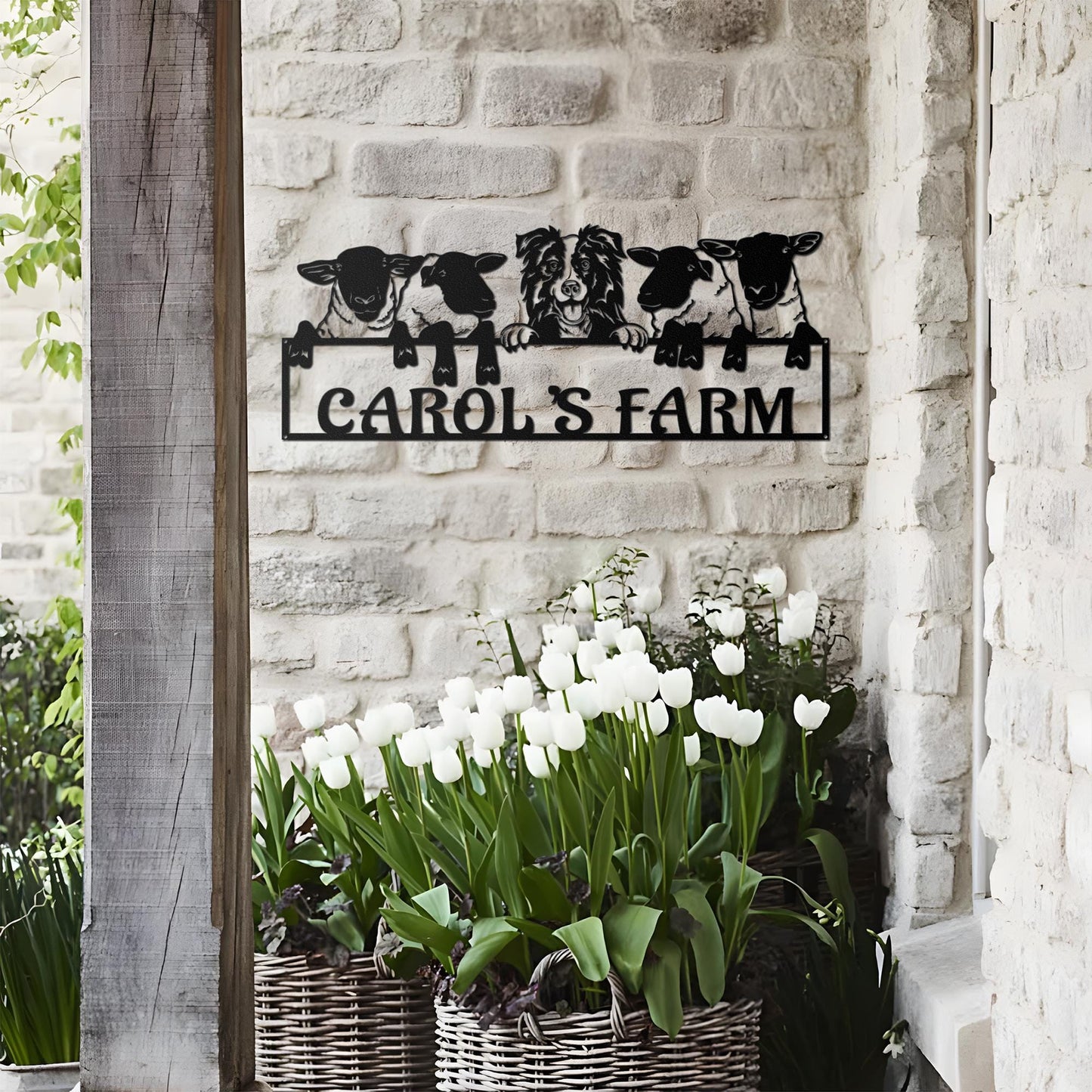 Sheep Farm Metal Sign, Custom Metal Sheep Sign, Personalized Sheep Metal Wall Art, Farm Decor Outdoor, Ranch Barn Sign, Gift For Farmer