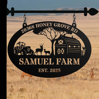 Personalized Goat Metal Sign, Goat Metal Wall Art, Ranch/ Barn Sign, Farmhouse Wall Decor, Farmer Gift, Custom Farm Name Sign, Farmer Gift