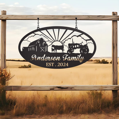 Personalized Metal Farm Sign, Custom Farmhouse Decor, Farmer Gift, Horse Ranch, Chicken Sign, Farm Animals Sign, Ranch Sign, Barn Sign