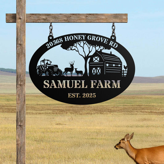 Personalized Goat Metal Sign, Goat Metal Wall Art, Ranch/ Barn Sign, Farmhouse Wall Decor, Farmer Gift, Custom Farm Name Sign, Farmer Gift