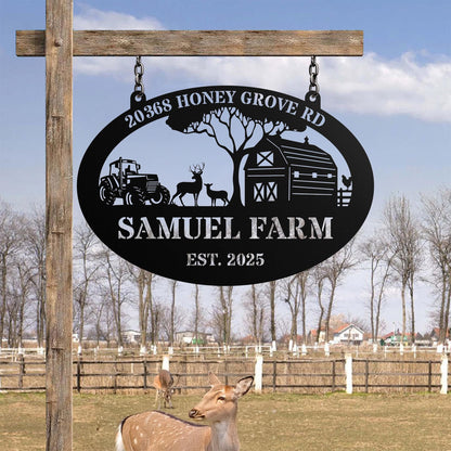 Personalized Goat Metal Sign, Goat Metal Wall Art, Ranch/ Barn Sign, Farmhouse Wall Decor, Farmer Gift, Custom Farm Name Sign, Farmer Gift