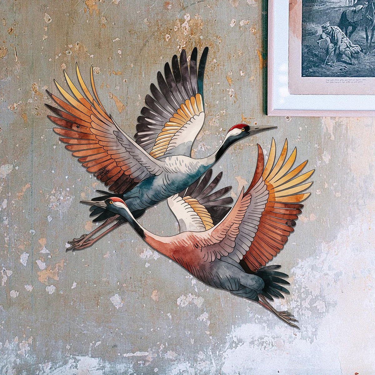 Sandhill Crane Metal Sign, Sandhill Crane Wall Art, Coloful Sandhill Crane, Sandhill Crane Gift, Sandhill Crane Decor, Housewarming Gift