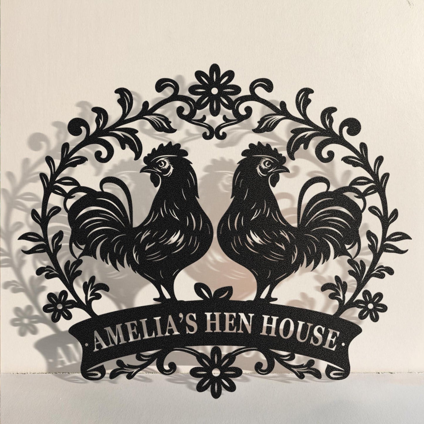 Customized Chicken Farm Metal Sign, Personalized Chicken Coop, Hen House Coop Sign, Family Name Sign for Farm House, Farm Decor, Famer Gifts