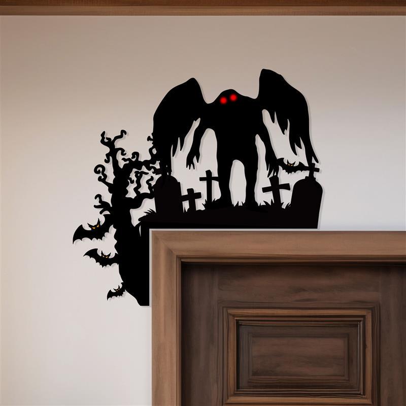 Mothman Metal Sign, Halloween Door Corner Decor