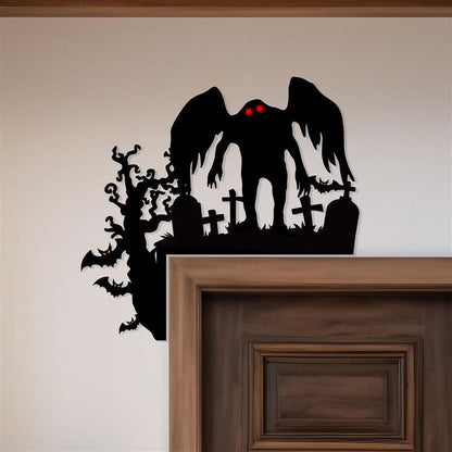 Mothman Metal Sign, Halloween Door Corner Decor