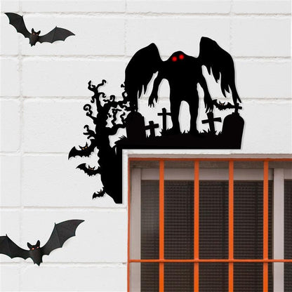 Mothman Metal Sign, Halloween Door Corner Decor