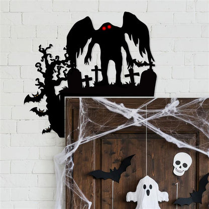 Mothman Metal Sign, Halloween Door Corner Decor