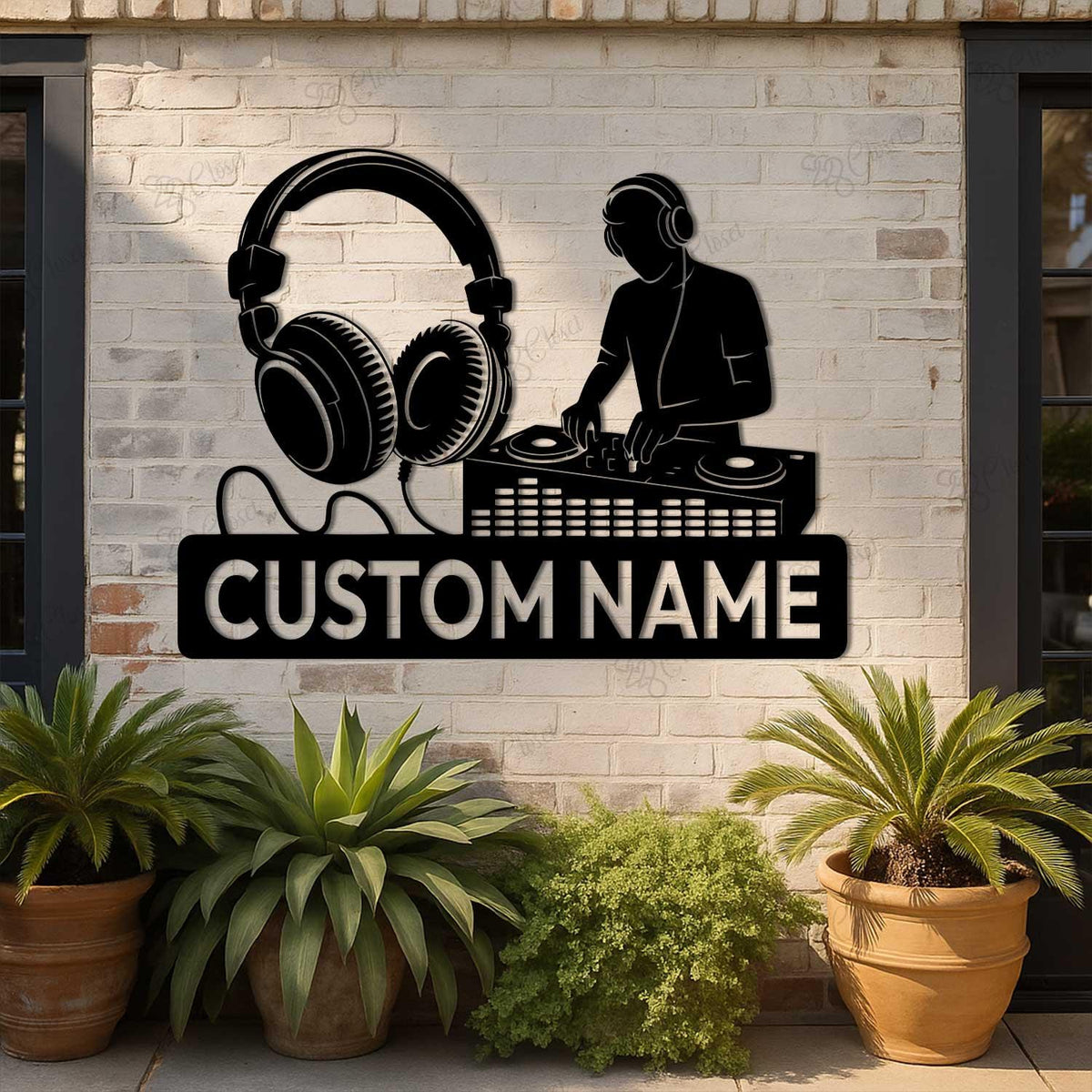 Custom DJ Metal Sign with Led light, Personalized DJ Name Sign, DJ Wall Art, Music Room Decor, Gift for Music Lovers