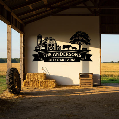 Custom Farmhouse Sign, Ranch Outdoor Wall Art, Barn Wall Decor, Country Family Name Sign, Personalized Farm Sign, Outdoor Farmhouse Wall Art