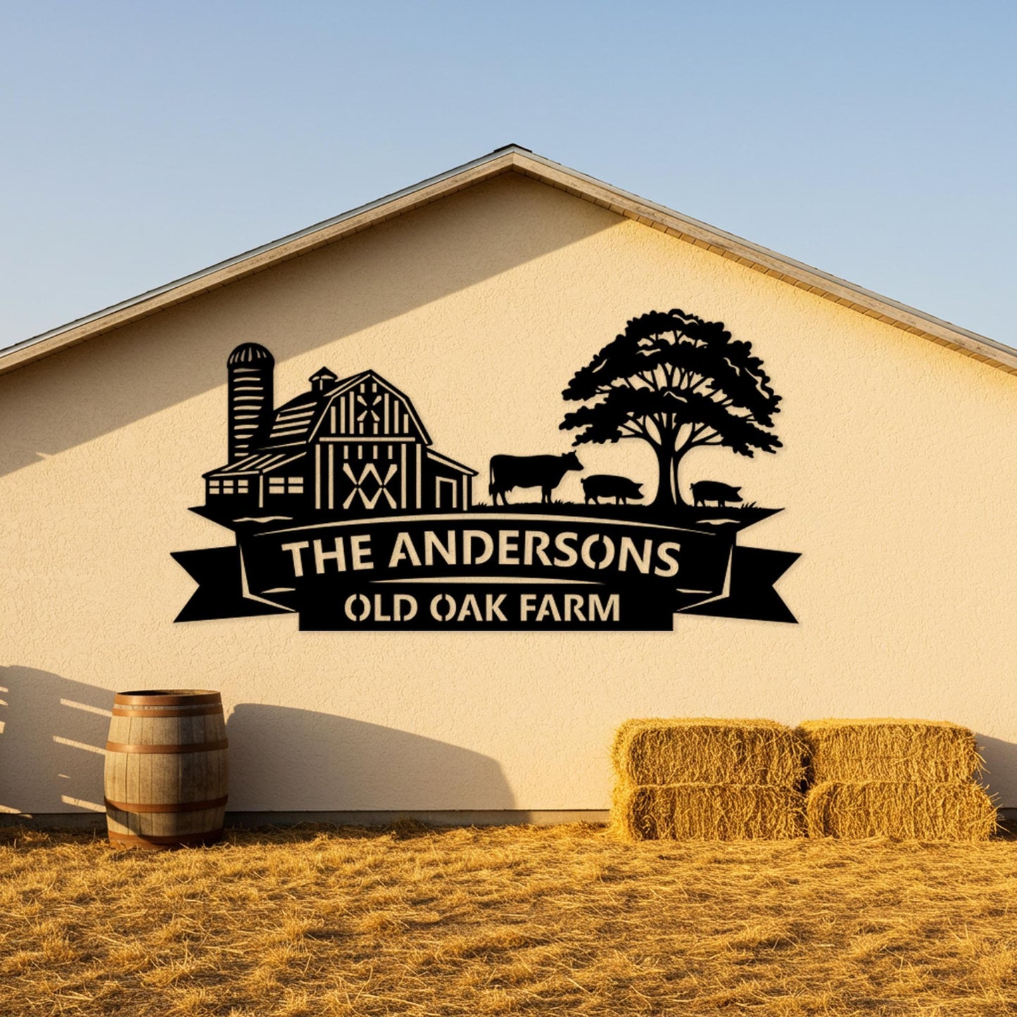 Custom Farmhouse Sign, Ranch Outdoor Wall Art, Barn Wall Decor, Country Family Name Sign, Personalized Farm Sign, Outdoor Farmhouse Wall Art